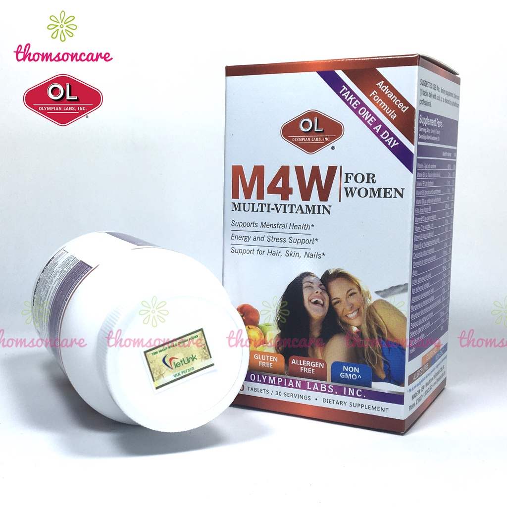 Bổ Sung Vitamin Cho Nam Nữ Olympian Labs M4W Multi Vitamin For Women - M4M Multi Vitamin For Men Hộp 30v