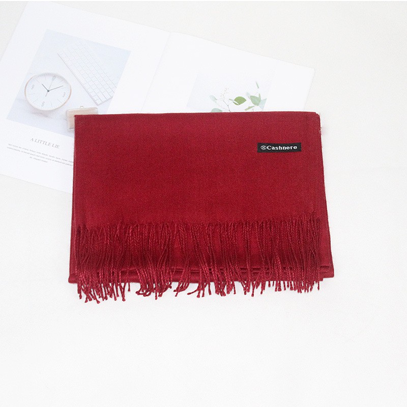 Khăn quàng cổ Cashmere ONZ Studio trơn dệt kim - Khăn len choàng cổ nam nữ vintage thời trang Hàn Quốc hot trend CM01