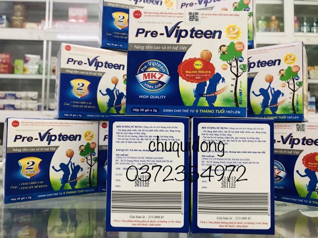 ✅( tích điểm 6 tặng 1 ) pre vipteen 2 phát triển chiều cao, sức đề kháng và hệ miễn dịch