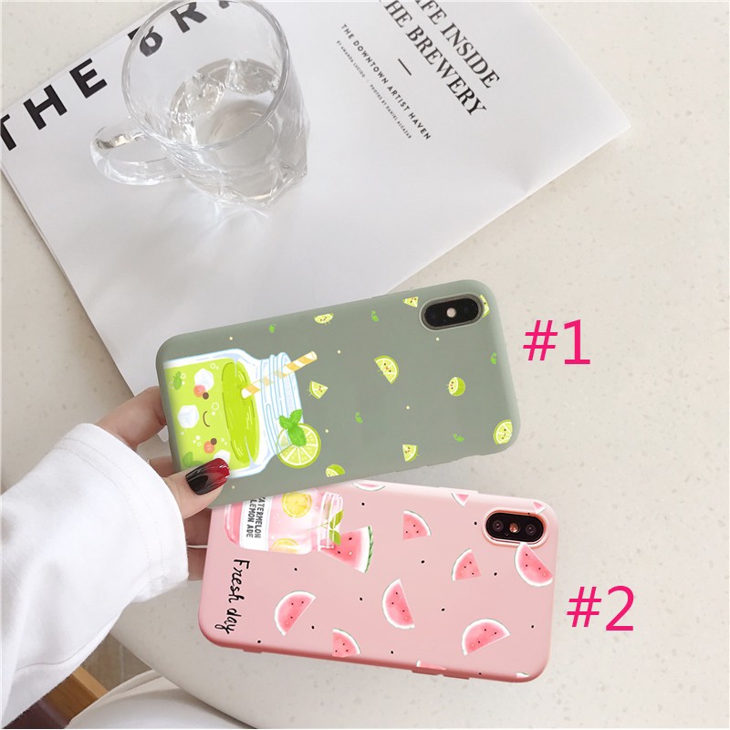 Ốp lưng Iphone FREESHIP 50K trái cây Lemon &amp; Melon cho điện thoại iphone 6 6s 6P 6sP 7P 8P X XS