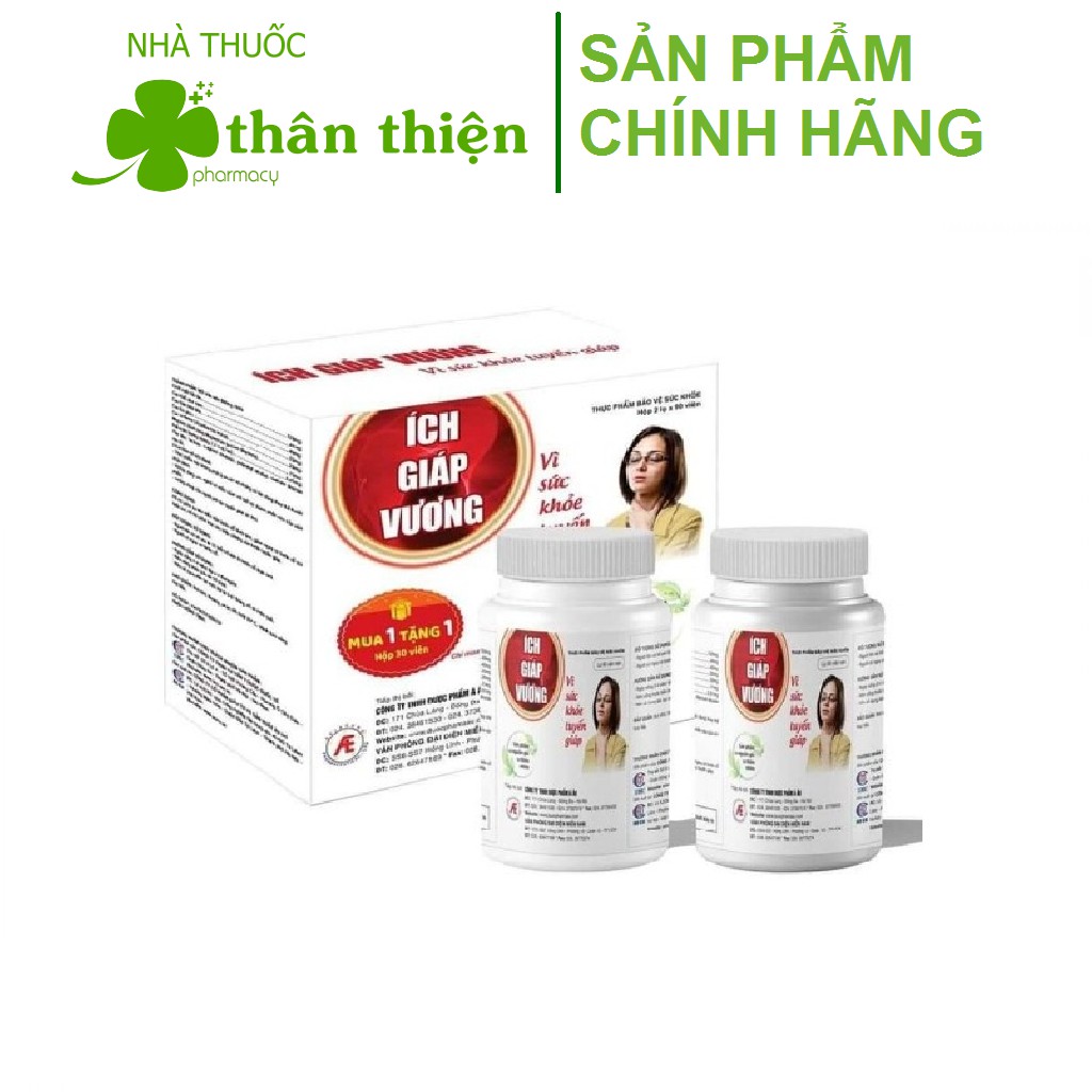 {Chính hãng} Ích Giáp Vương – Hỗ trợ cải thiện rối loạn tuyến giáp, duy trì hoạt động tuyến giáp (Hộp  2 lọ 180 viên)