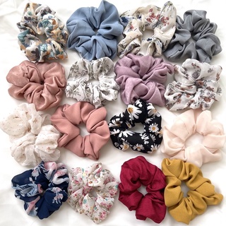 Chun buộc tóc vải Betterista (scrunchy scrunchies) nhiều màu và hoa