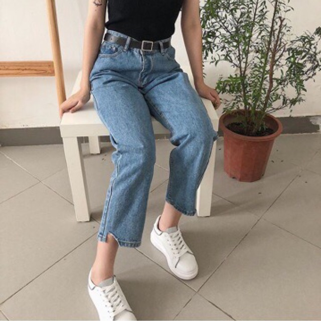 Quần jeans cắt gấu