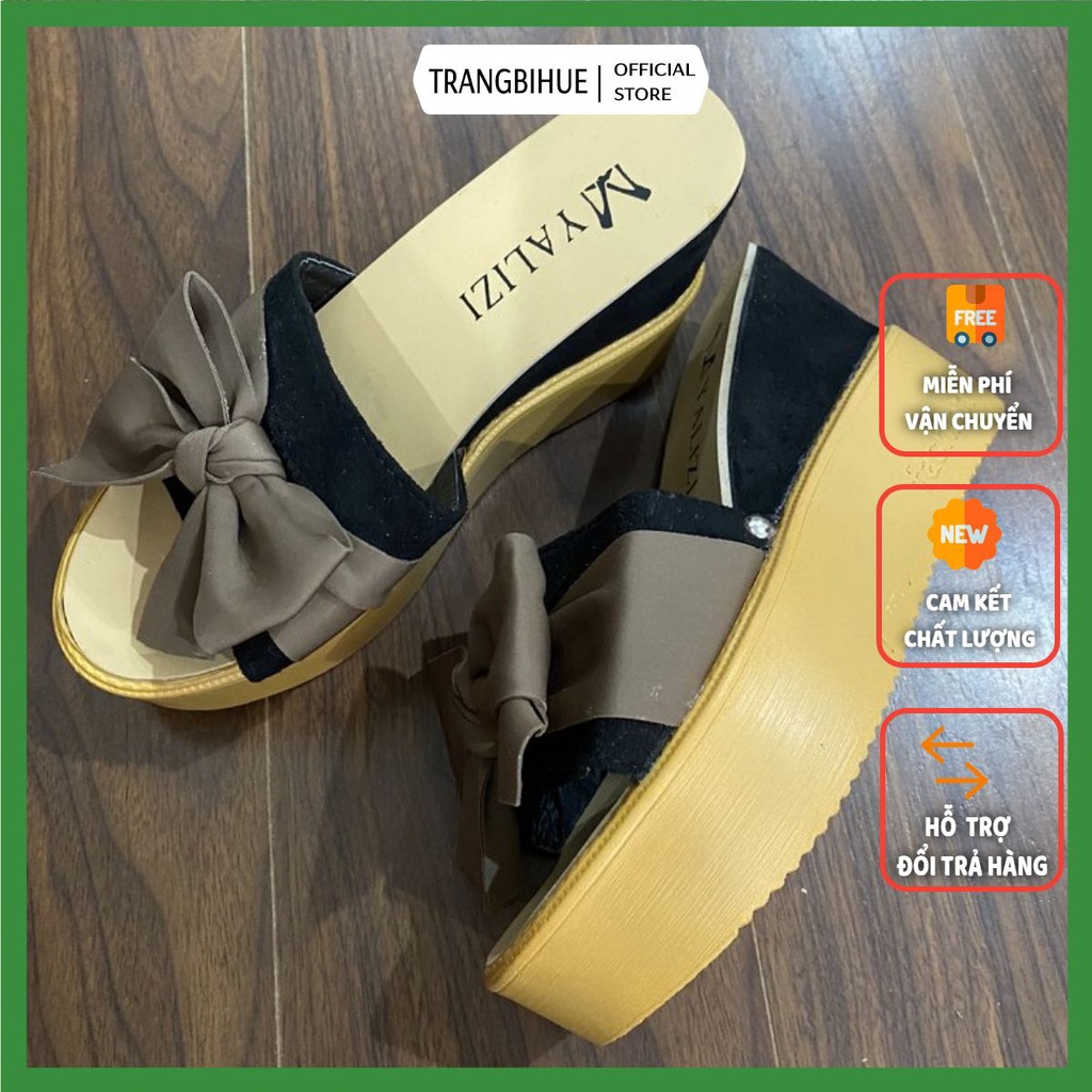 Freeshipto_50k Dép Xuồng Hoa Trà