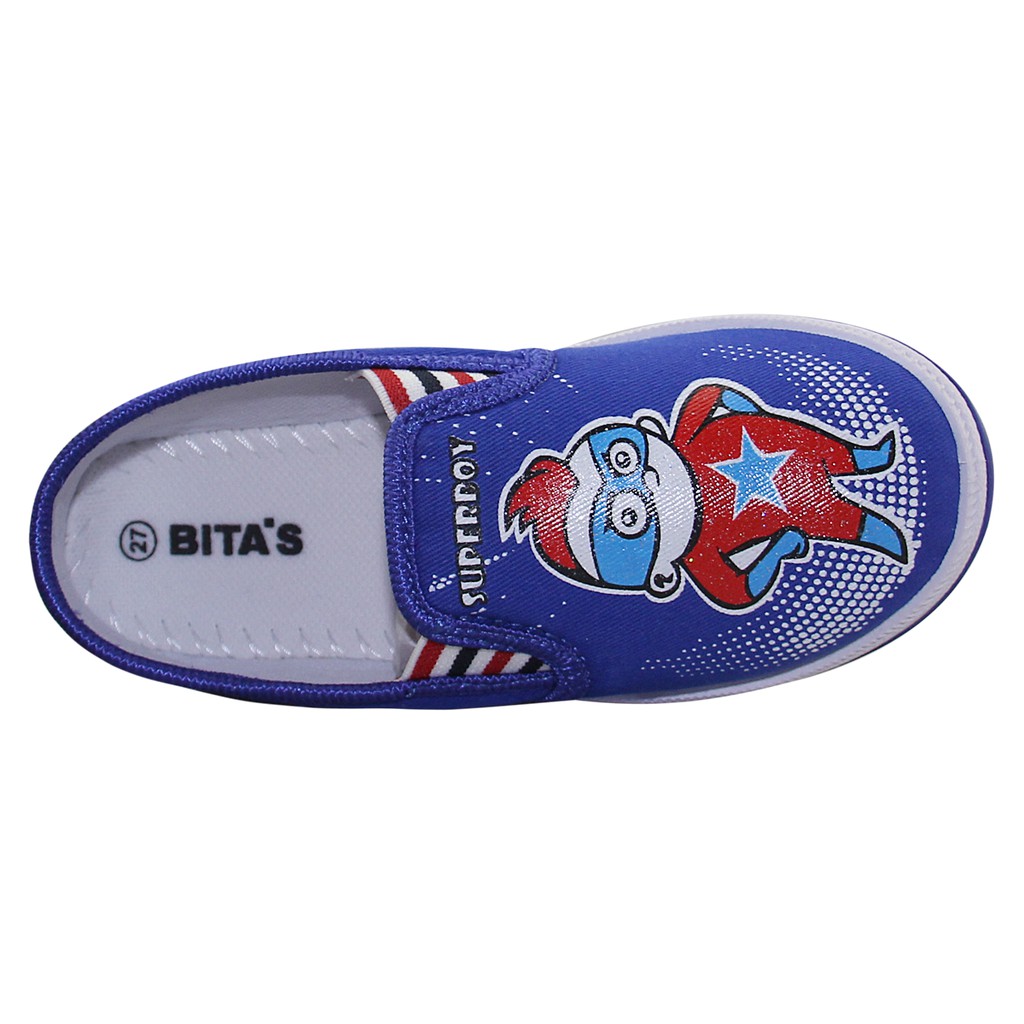 Giày vải bé trai Bita's GVBT.61 (Đỏ + Xanh dương + Xanh jean)