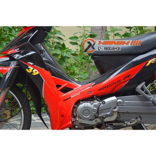 Tem Sirius Mẫu Racing Đỏ Đen