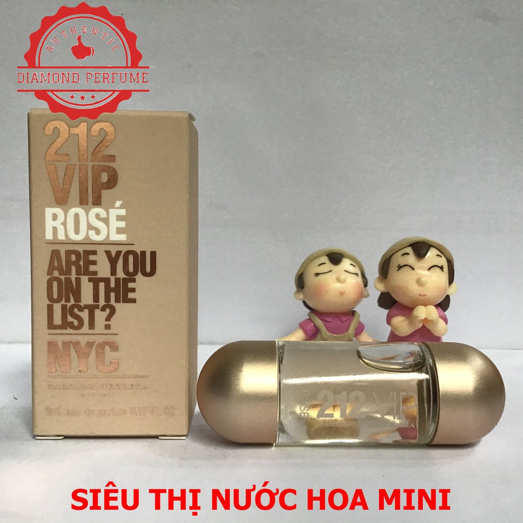 Nước hoa nữ Carolina Herrera 212 VIP Rose NYC EDP 5ml