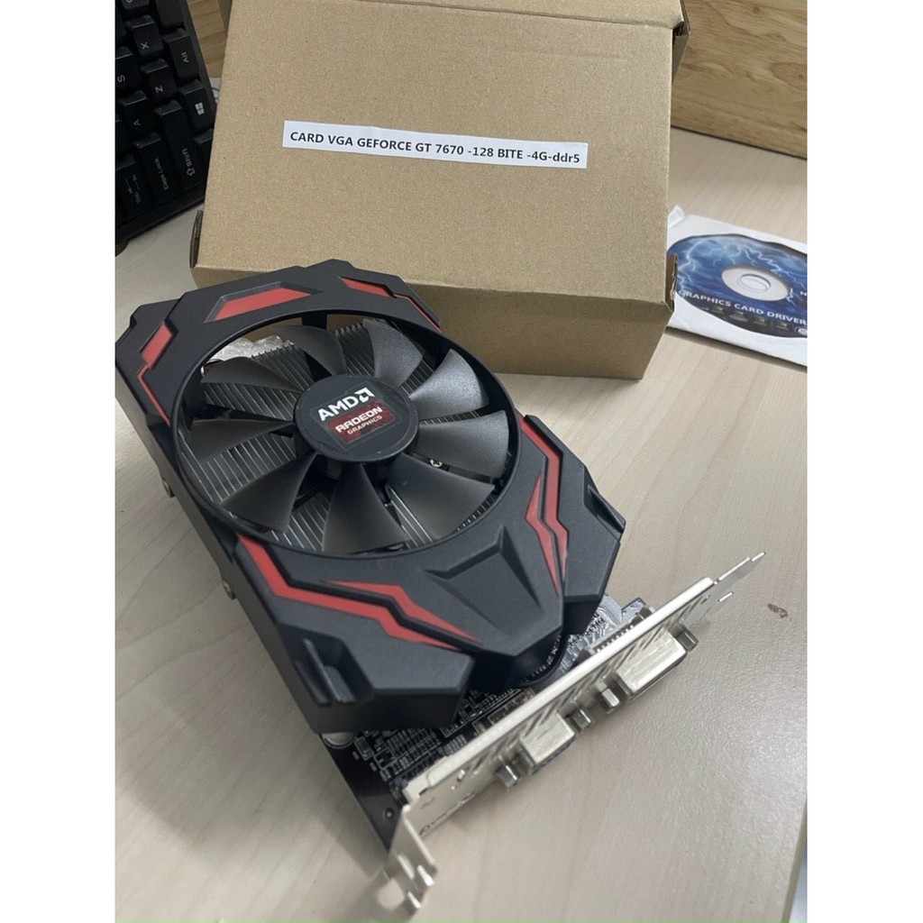 CARD VGA 💎𝓕𝓡𝓔𝓔𝓢𝓗𝓘𝓟💎 Cạc Vga Geforce GT 7670 - 128 Bite - 4G - ddr5 Card đồ họa video game bền bỉ PCI-Express (BH 1 Tháng