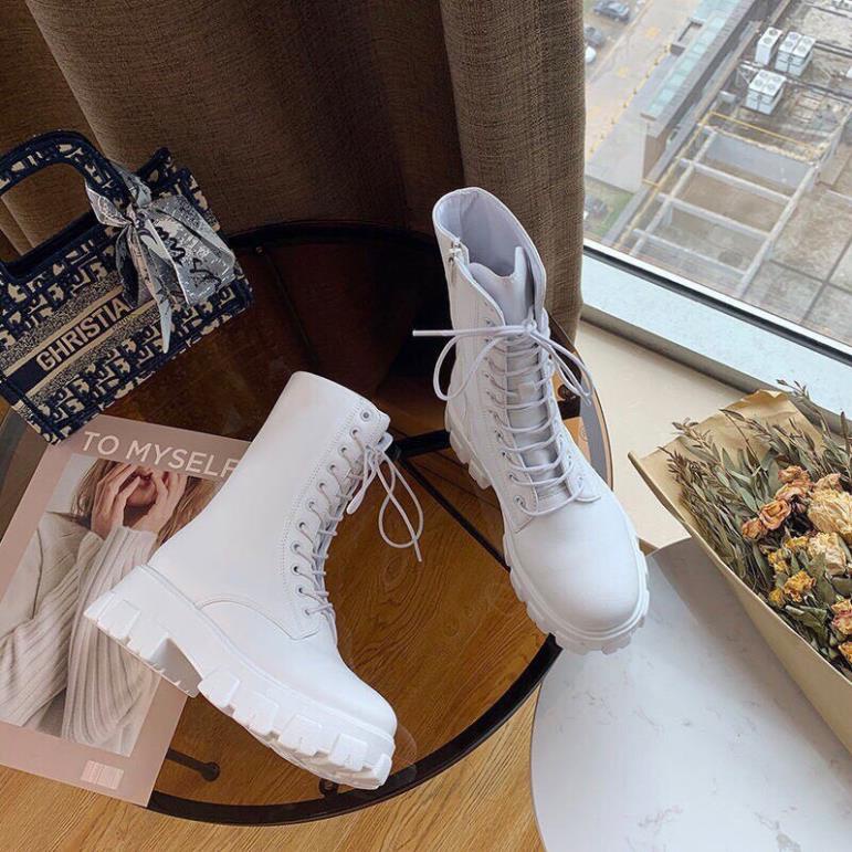 Boot nữ cổ cao da dày có khóa kéo đế cao 5.5 cm | BigBuy360 - bigbuy360.vn