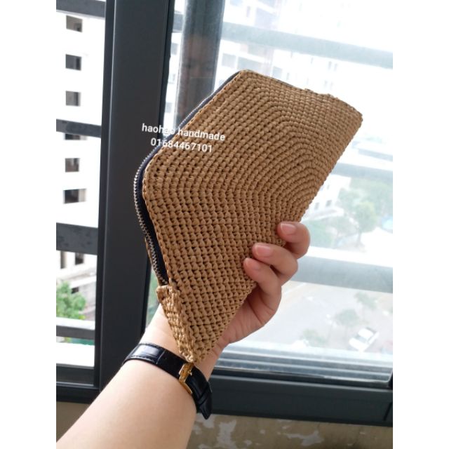 Clutch- ví cầm tay bằng sợi cọ