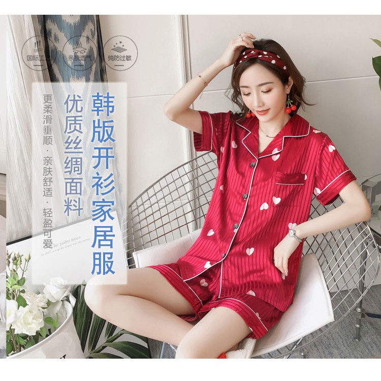 [Cao Cấp] Bộ Đồ Ngủ Mặc Nhà Cho Nữ. Bộ Đồ Ngủ Pijama Bằng Lụa Gấm Cộc Tay Mặc Nhà Mùa Hè Cực Đẹp, Mát - TIM | BigBuy360 - bigbuy360.vn