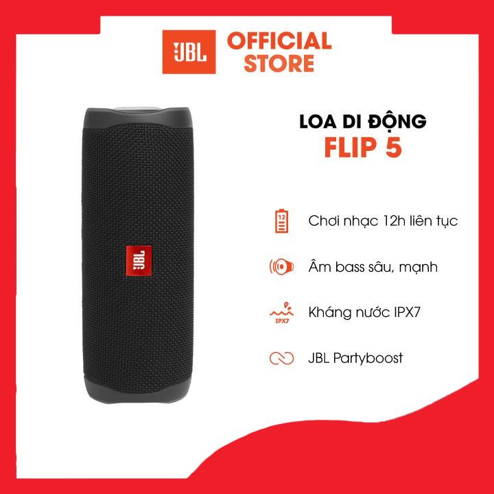 [HÀNG CHÍNH HÃNG] Loa Bluetooth JBL FLIP 5 | Kháng nước IPX7 | Thời lượng pin 12h | JBL Connect + S