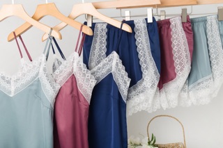 QQ422 Bô đồ ngủ lụa satin