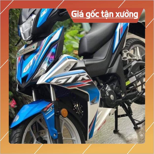 (FREE SHIP) Tem xe winner GTR trắng xanh