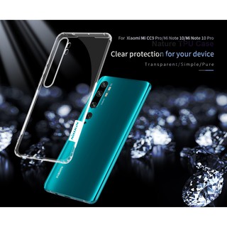 Ốp lưng Nillkin dẻo Nature cho Xiaomi Mi Note 10, Mi Note 10 Lite, CC9E Silicon chống sốc trong suốt ( Chính Hãng )