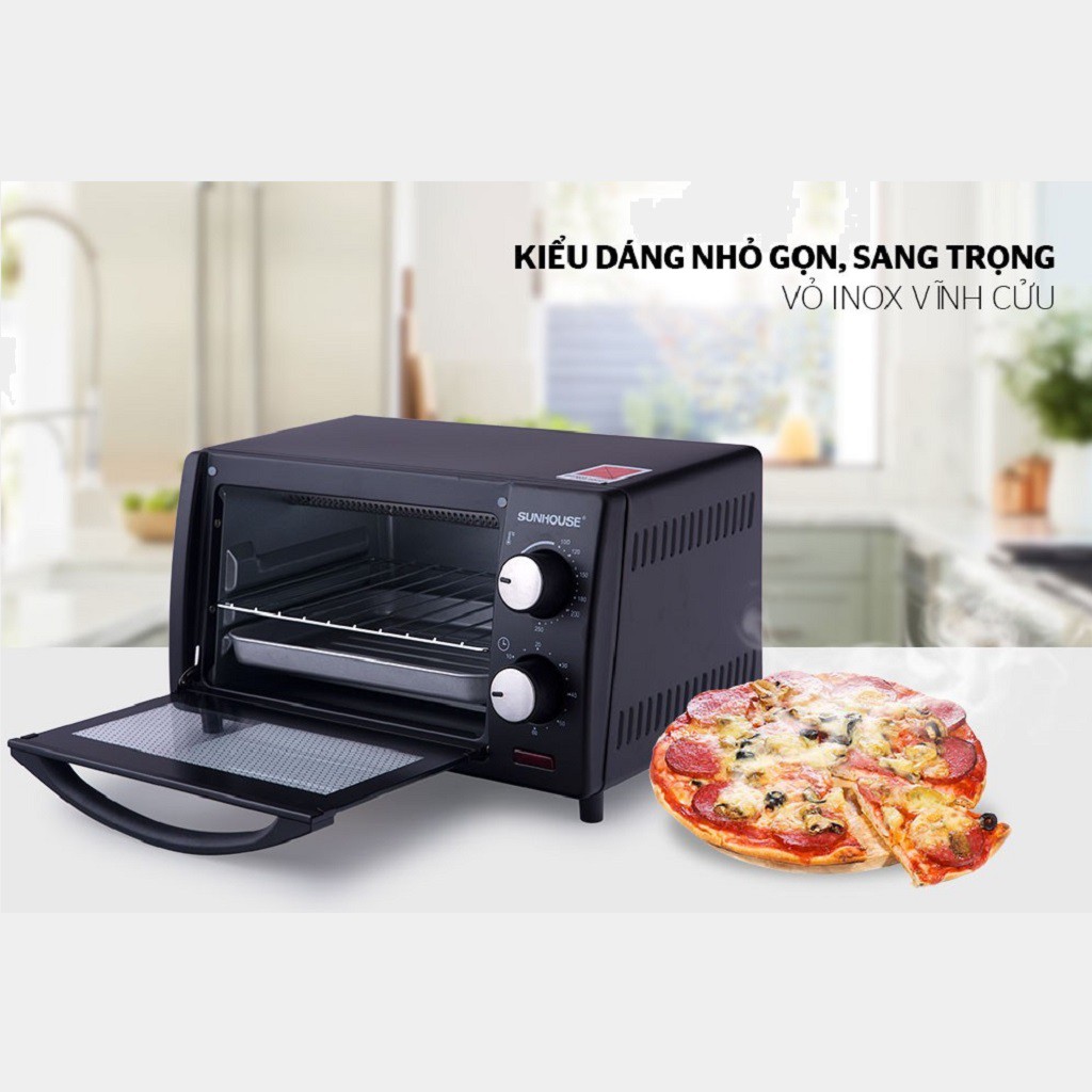 Lò Nướng Điện Sunhouse, Lò Vi Sóng 10L Chính Hãng Bảo Hành 12 Tháng