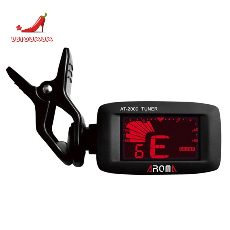 Aroma At-200D Clip on Guitar Tuner Portable Universal Digital Tuner