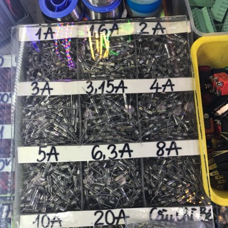 10c Cầu chì thủy tinh có chân