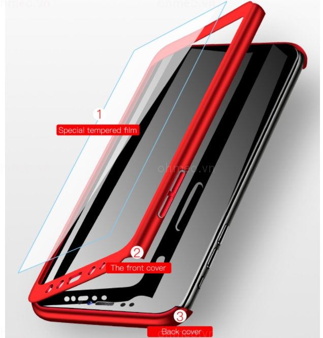 Ốp Lưng Kèm Kính Cường Lực Cho Vivo Y17,Y15,Y12,Y12I,Y12S,Y19,Y20,Y20I,Y30,Y50 360