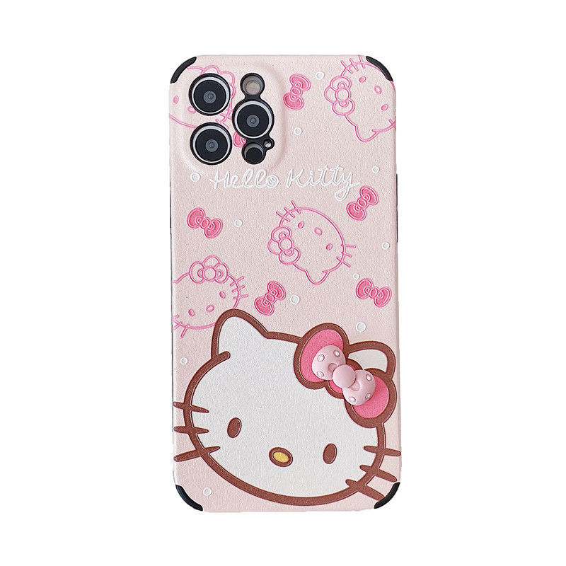 Cartoon girl cute kitty mobile phone case iPhone se/7/7p/8/8p/x/xs/xsmax/xr/11/12/mini/pro/promax