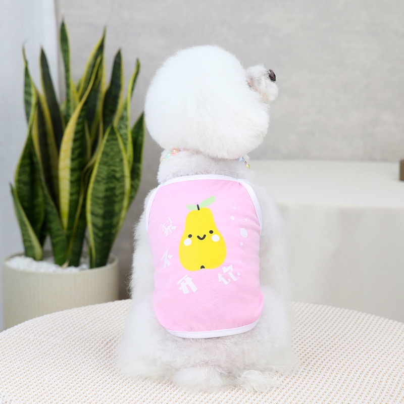 áo 2 dây màu trái cây cho chó mèo