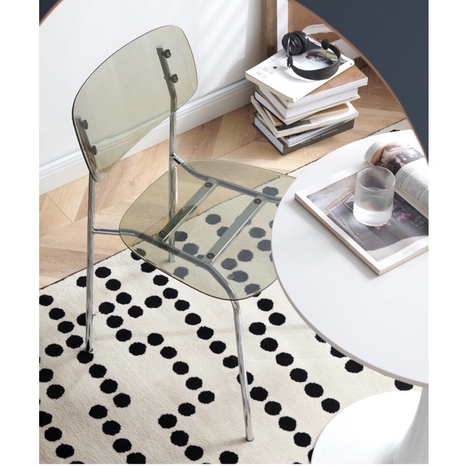 Ghế tựa lưng thư giãn acrylic trong suốt phong cách hiện đại