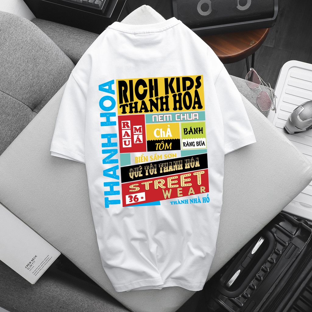 Áo Thun Thanh Hóa Unisex, Áo Phông Thanh Hóa Rich Kids Việt Nam 100% Cotton 4 Chiều