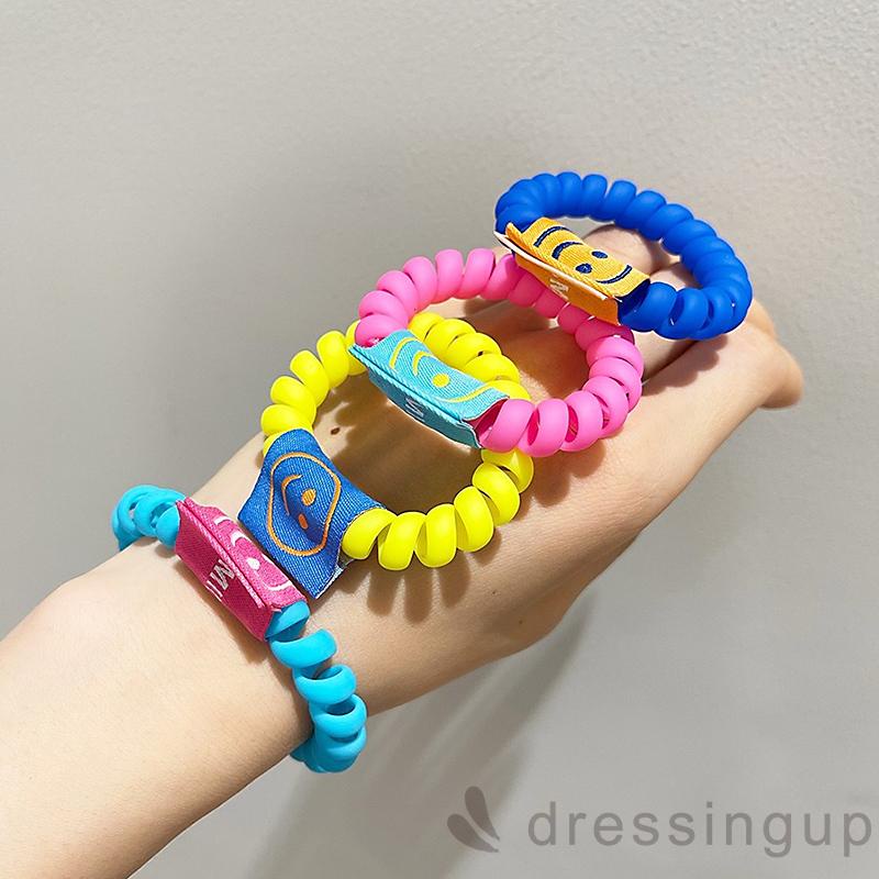 Dây buộc tóc co giãn hình mặt cười màu sắc ngọt ngào thời trang cho nữ