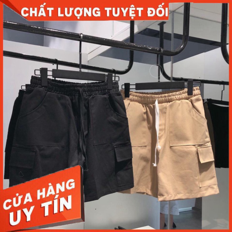 Quần Short Kaki Túi Hộp Unisex Nam Nữ - Leevin Store - Hàng nhập khẩu