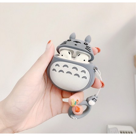 Case Vỏ Bao Airpods Đựng Tai Nghe Airpod 1 2 Pro Totoro Cover i11, i12...Toronto tặng kèm móc