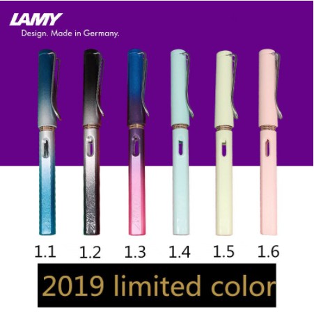 Bút Máy Lamy Safari (Special Edition 2019) - Lamy Safari Fountain Pen Blue Macaron Powder Rose Mint Glaze