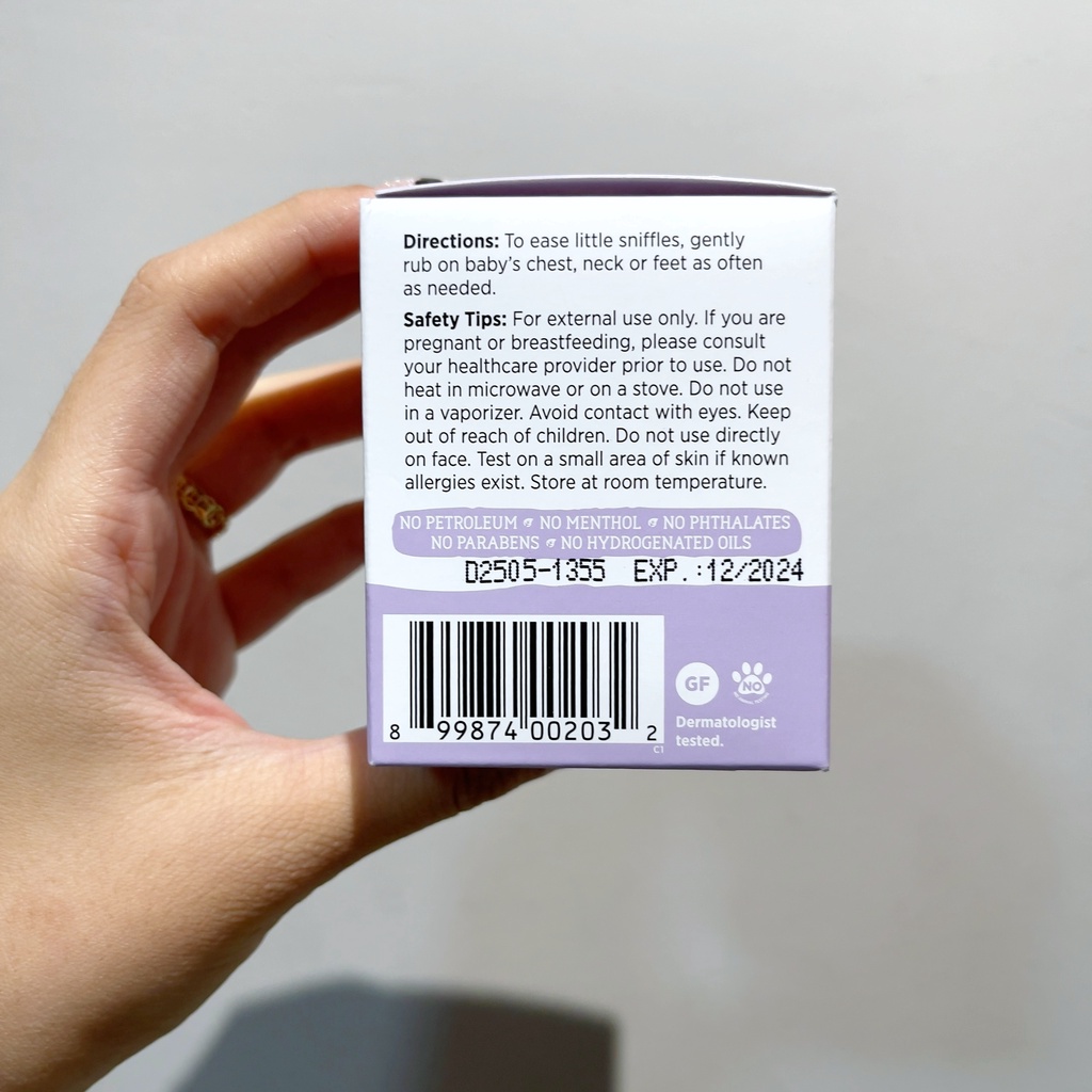 Dầu bôi ấm ngực giảm ho Maty's cho bé 3M+ Mỹ