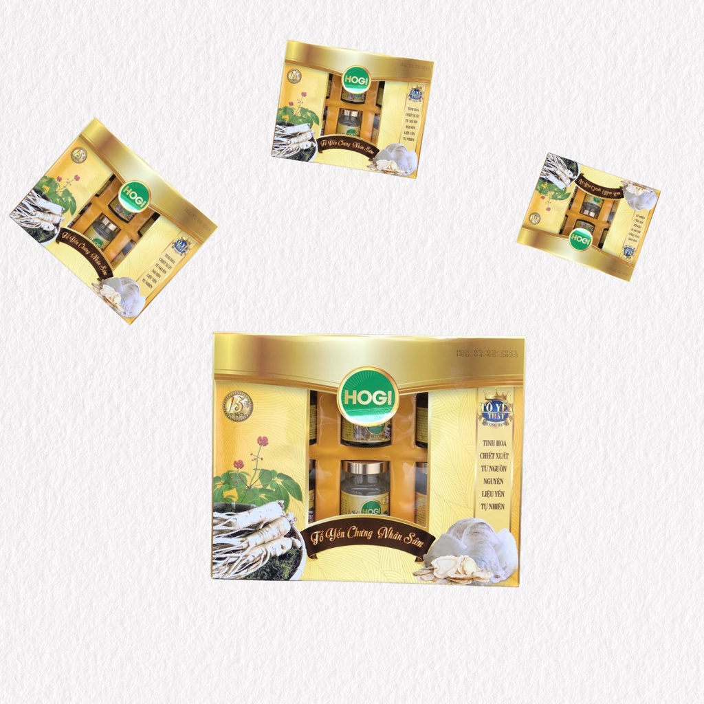 Hop Yến Sào Hogi nhân sâm cao cấp 15% yến tươi chính hãng nguyên chất chưng sẵn đóng hộp bồi bổ sức khỏe TY02