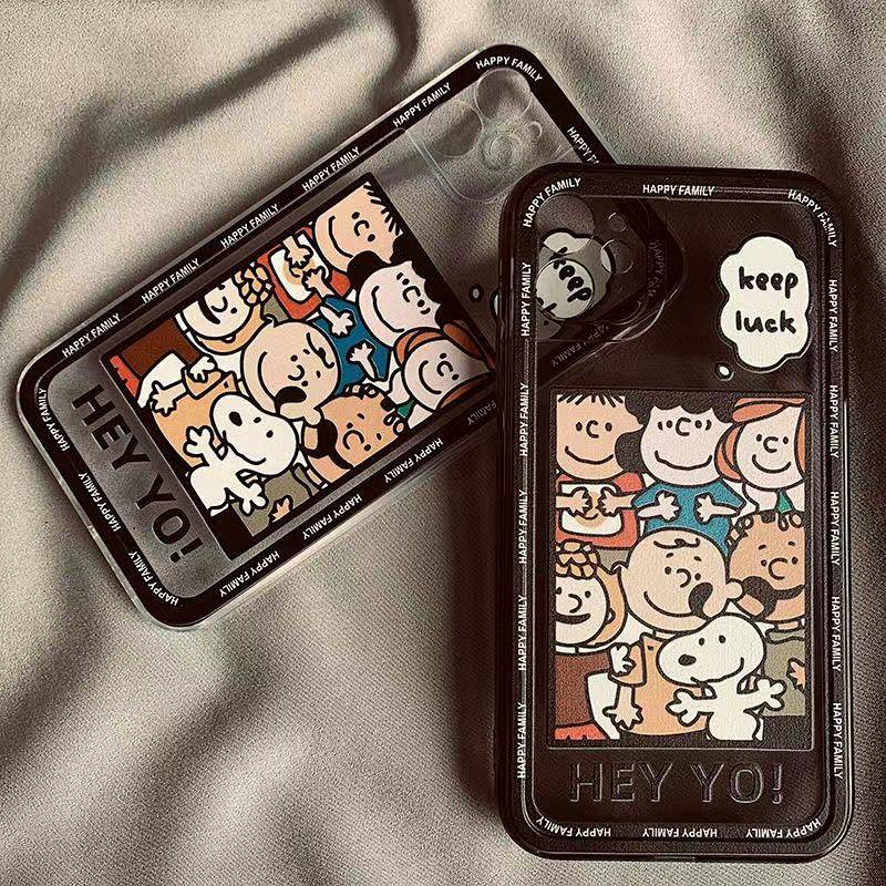 Ốp điện thoại trong suốt in Snoopy thích hợp cho Apple iPhone 12/13pro Max Iphone11 Xrxsmax 78P