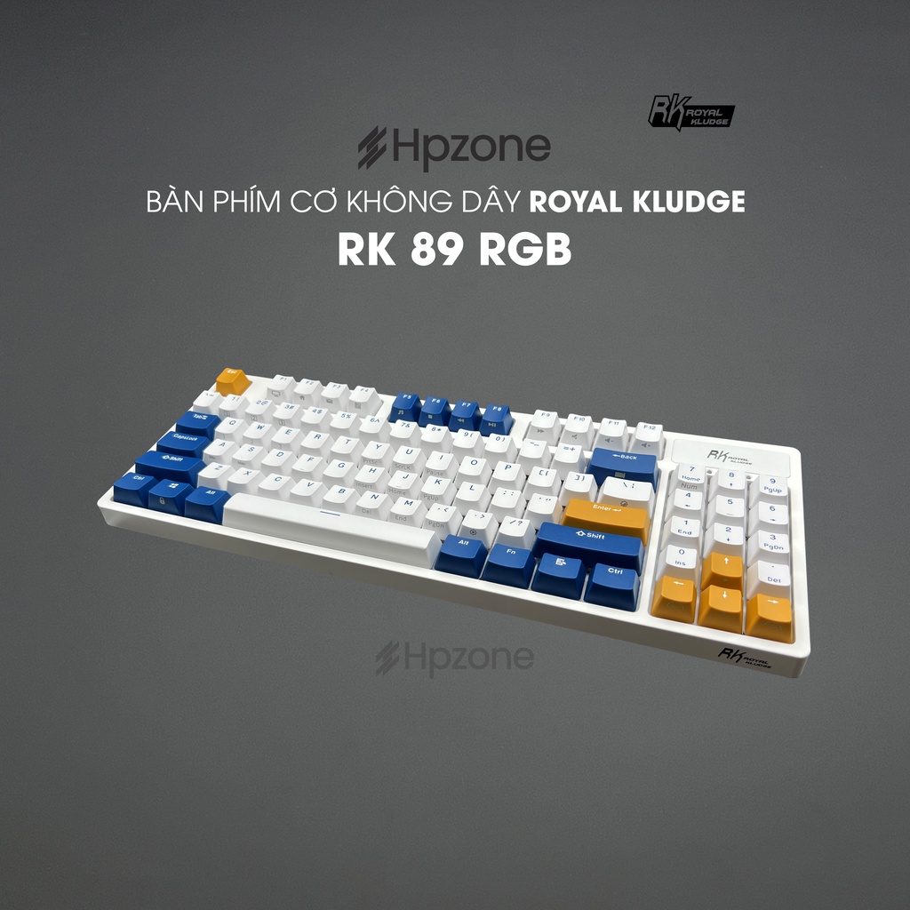 RK89 Bàn phím cơ không dây RK89 chính hãng Royal Kludge 89 phím, Bluetooth 5.1, 2.4Ghz, Type C Mac, Win, IOS, Android