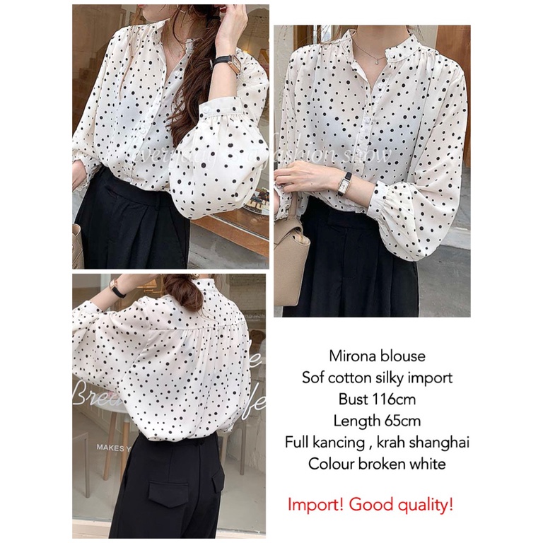 Áo kiểu Hàn Quốc nhập khẩu bán sỉ PM- Mirona cho nữ