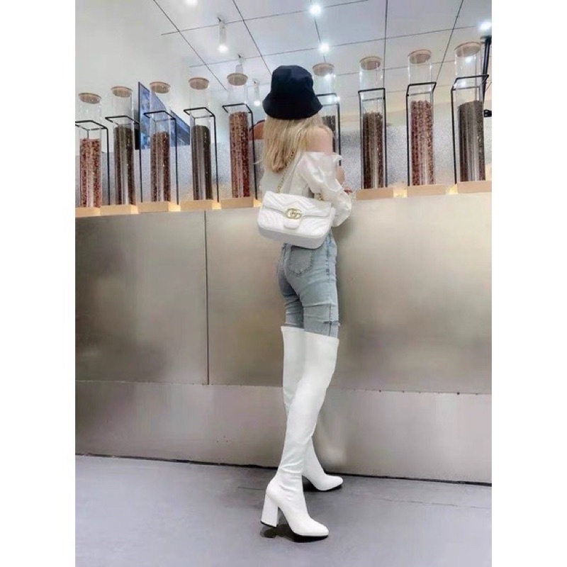 Boot đùi trắng kèm ảnh thật