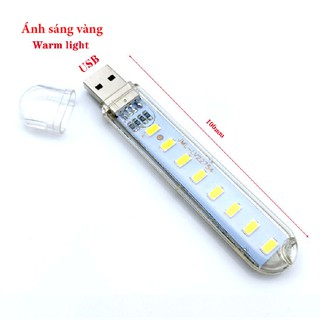 Đèn USB 8 LED ánh sáng vàng