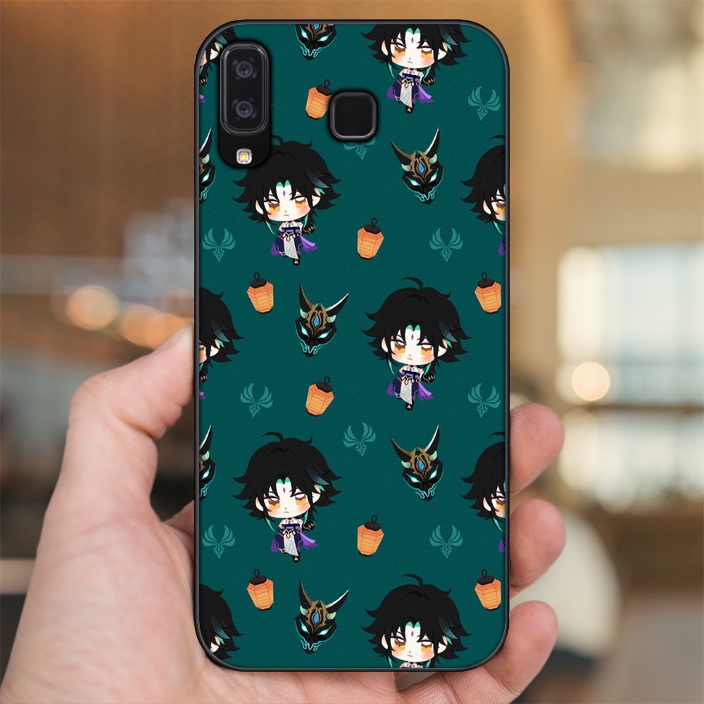 Ốp lưng Samsung A8 Star viền đen in hình Xiao Genshin Impact