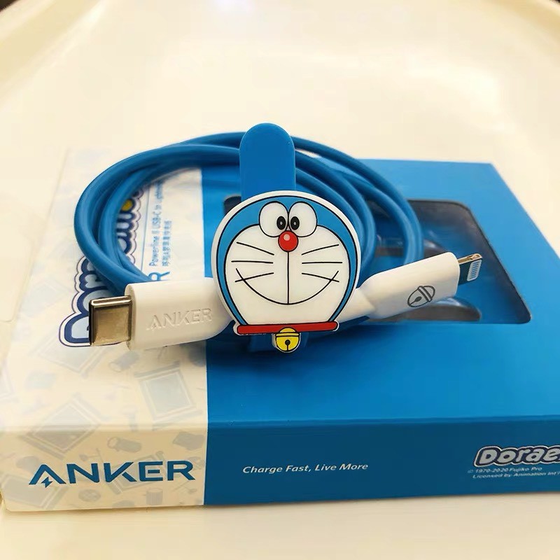 Bộ sạc nhanh ANKER 20W PD cho IPhone Sạc A2633+ Cáp A8632 - Phiên bản Doraemon