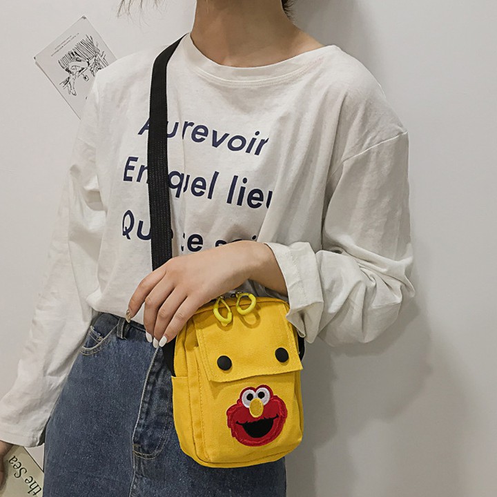 Túi tote trơn vải đeo chéo đi học canvas mềm cao cấp | BigBuy360 - bigbuy360.vn