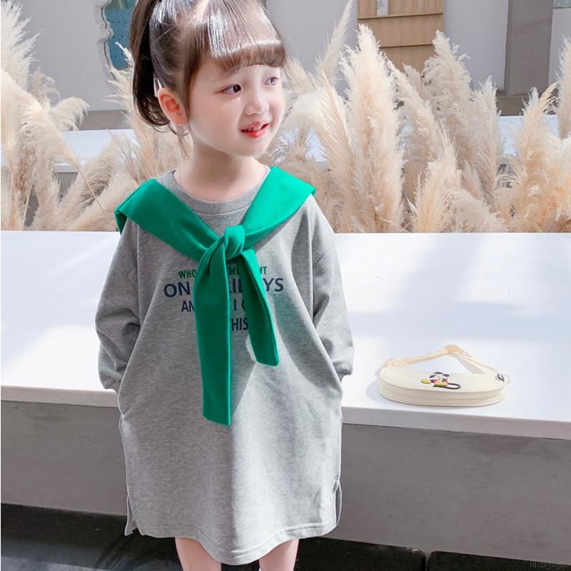 Đầm Len Phối Áo Choàng Kiểu Công Chúa Phong Cách Hàn Quốc Cho Bé Gái