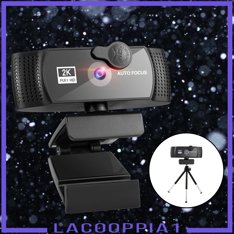 [LACOOPPIA1] Webcam 1080p HD w/ Noise-Cancelling Microphone USB for Gaming PC Desktop