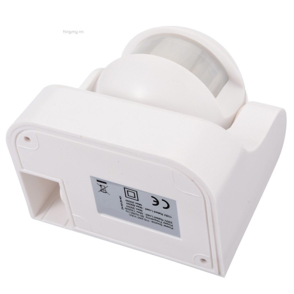 Tingmy 1pc 220V Ngoài Trời 180°Cảm Biến Chuyển Động Hồng Ngoại PIR Cho Đèn LED