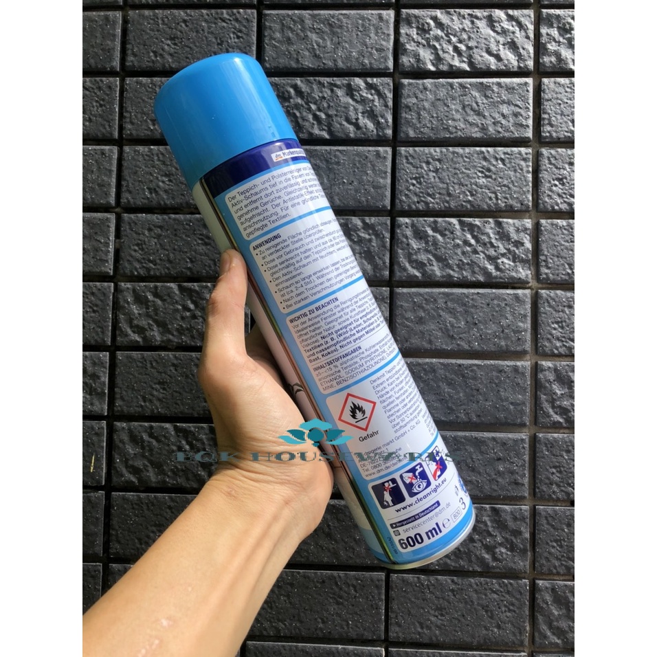 CHAI XỊT VỆ SINH THẢM, GHẾ SOFA DENKMIT 600ML - Mẫu mới 2021