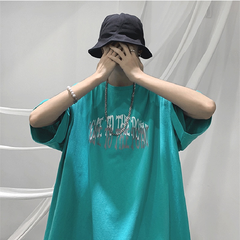 Áo Thun Tay Ngắn Dáng Rộng In Chữ Thời Trang Mùa Hè Cho Nam Size M-8XL