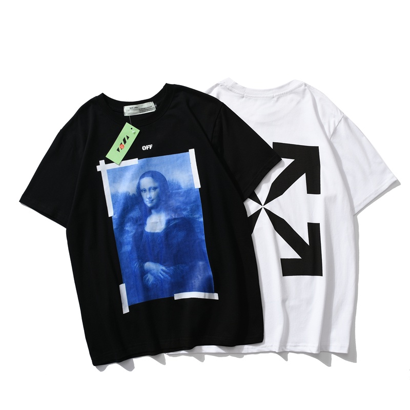 Áo Thun Tay Ngắn Cổ Tròn In logo Mona Lisa Mặt Trước Cổ Điển Hợp Thời Trang Và Thời Trang