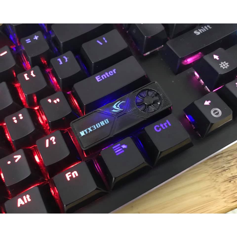 Keycap bàn phím cơ nút Shift Phải 2.75U hình card máy tính geforce RTX 3080