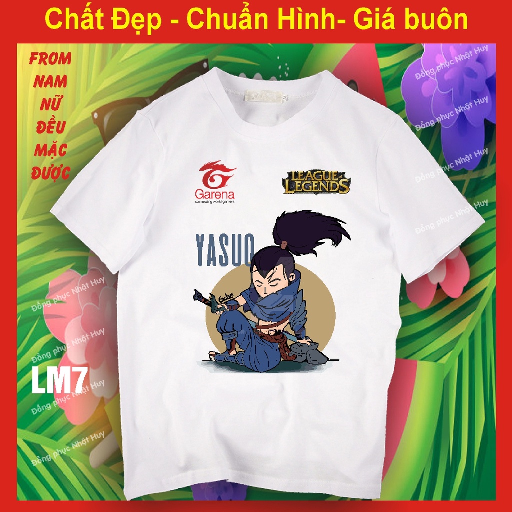 (đủ size - mịn.xịn.thơm - bao đổi trả) áo game Liên minh huyền thoại lol LM7 yasuo, teamo,leesin, tôn ngộ không