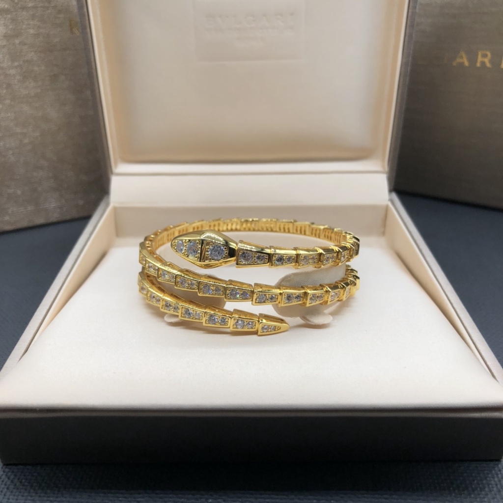 Vòng Tay Ba Lớp Hình Rắn Đính Đá Kim Cương Thời Trang Dành Cho Cặp Đôi